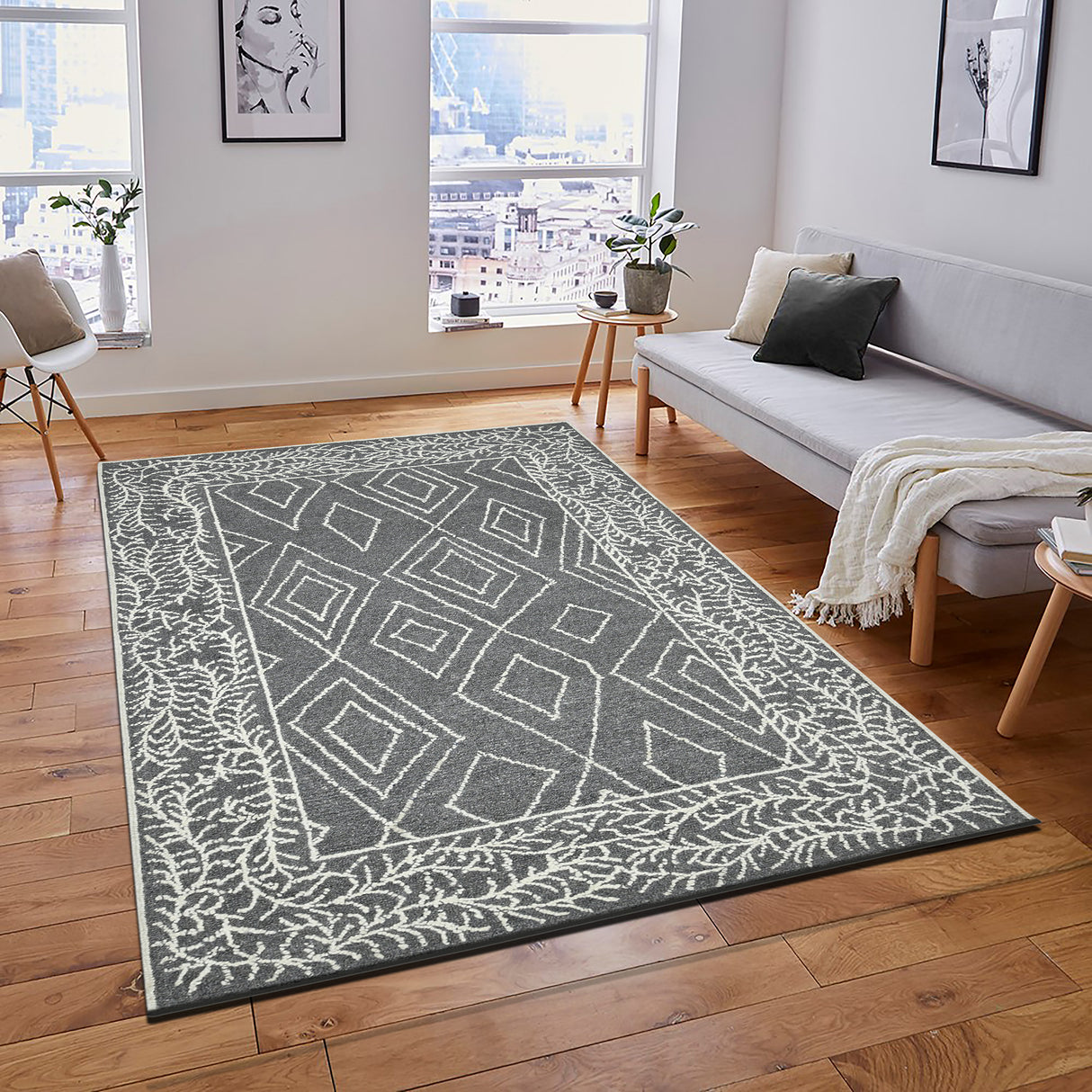 Amer Rugs BER-5 Berlin Farmhouse Geometric Area Rug