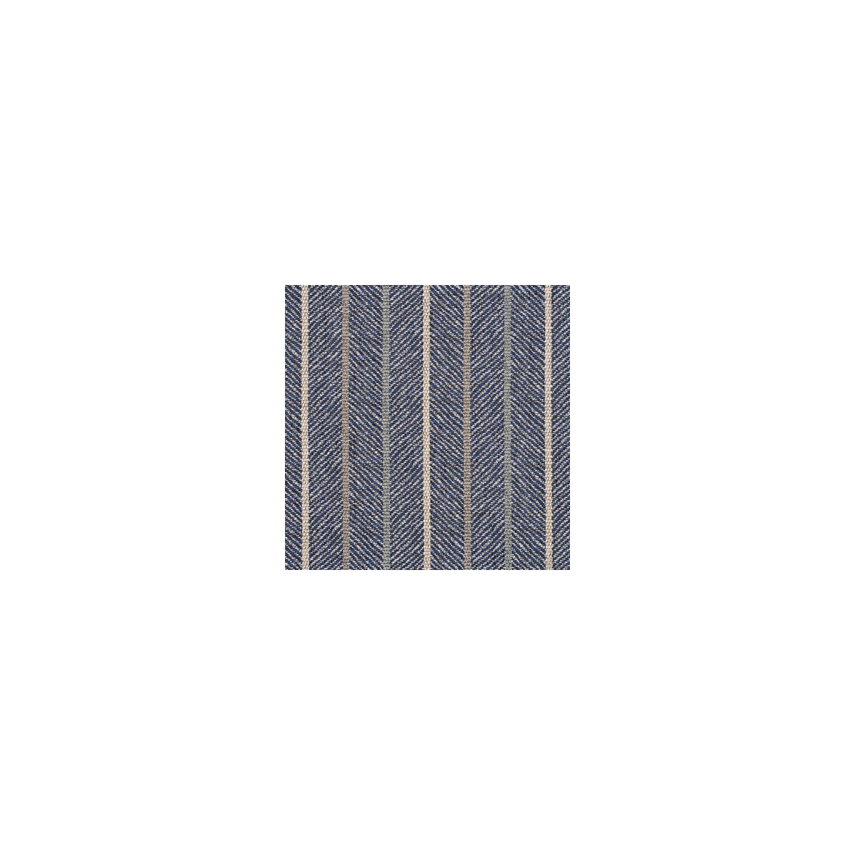 G P & J BAKER BF10396.6.0 SILVERTON STRIPE INDIGO Fabric - Eade's Wallpaper