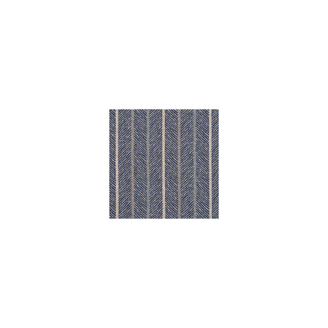 G P & J BAKER BF10396.6.0 SILVERTON STRIPE INDIGO Fabric - Eade's Wallpaper