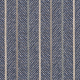 G P & J BAKER BF10396.6.0 SILVERTON STRIPE INDIGO Fabric - Eade's Wallpaper