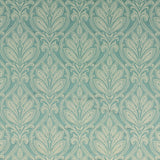 G P & J BAKER BF10492.725.0 RYECOTE DAMASK AQUA Fabric - Eade's Wallpaper