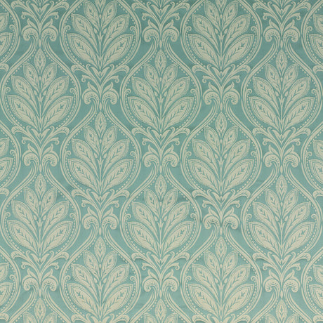 G P & J BAKER BF10492.725.0 RYECOTE DAMASK AQUA Fabric - Eade's Wallpaper