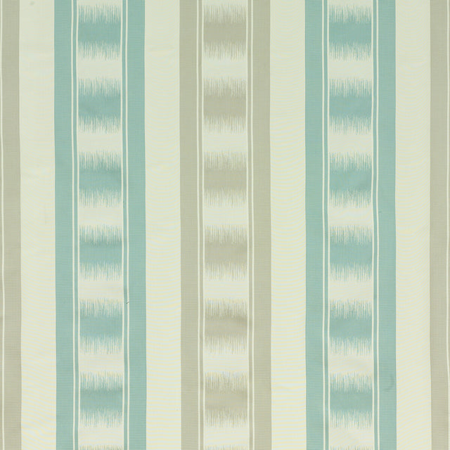 G P & J BAKER BF10493.725.0 RYECOTE STRIPE AQUA/SILVER Fabric - Eade's Wallpaper