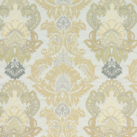 G P & J BAKER BF10509.3.0 WATERFORD DAMASK BRONZE/NATURAL Fabric - Eade's Wallpaper