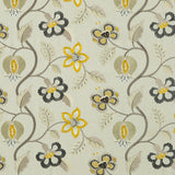 G P & J BAKER BF10532.4.0 ELVASTON GRAPHITE/CITRON Fabric - Eade's Wallpaper