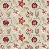 G P & J BAKER BF10532.6.0 ELVASTON RED/IVORY Fabric - Eade's Wallpaper