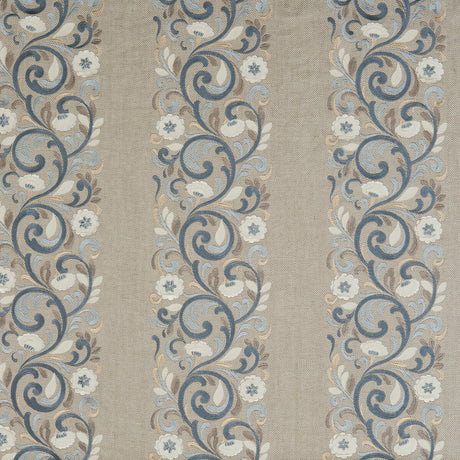 G P & J BAKER BF10538.1.0 LANGDALE INDIGO/SLATE Fabric - Eade's Wallpaper