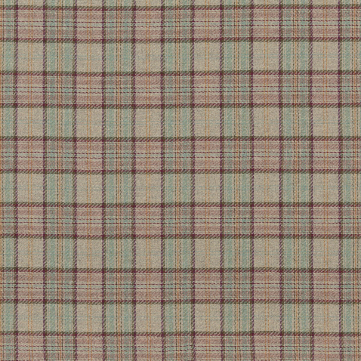 G P & J BAKER BF10655.1.0 VICTORIA PLAID QUARTZ Fabric - Eade's Wallpaper
