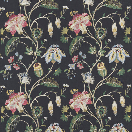 G P & J BAKER BF10702.3.0 THERAPIA INDIGO Fabric - Eade's Wallpaper