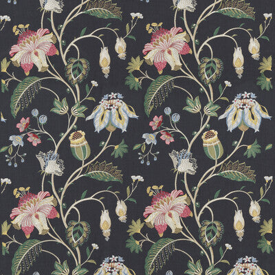 G P & J BAKER BF10702.3.0 THERAPIA INDIGO Fabric - Eade's Wallpaper