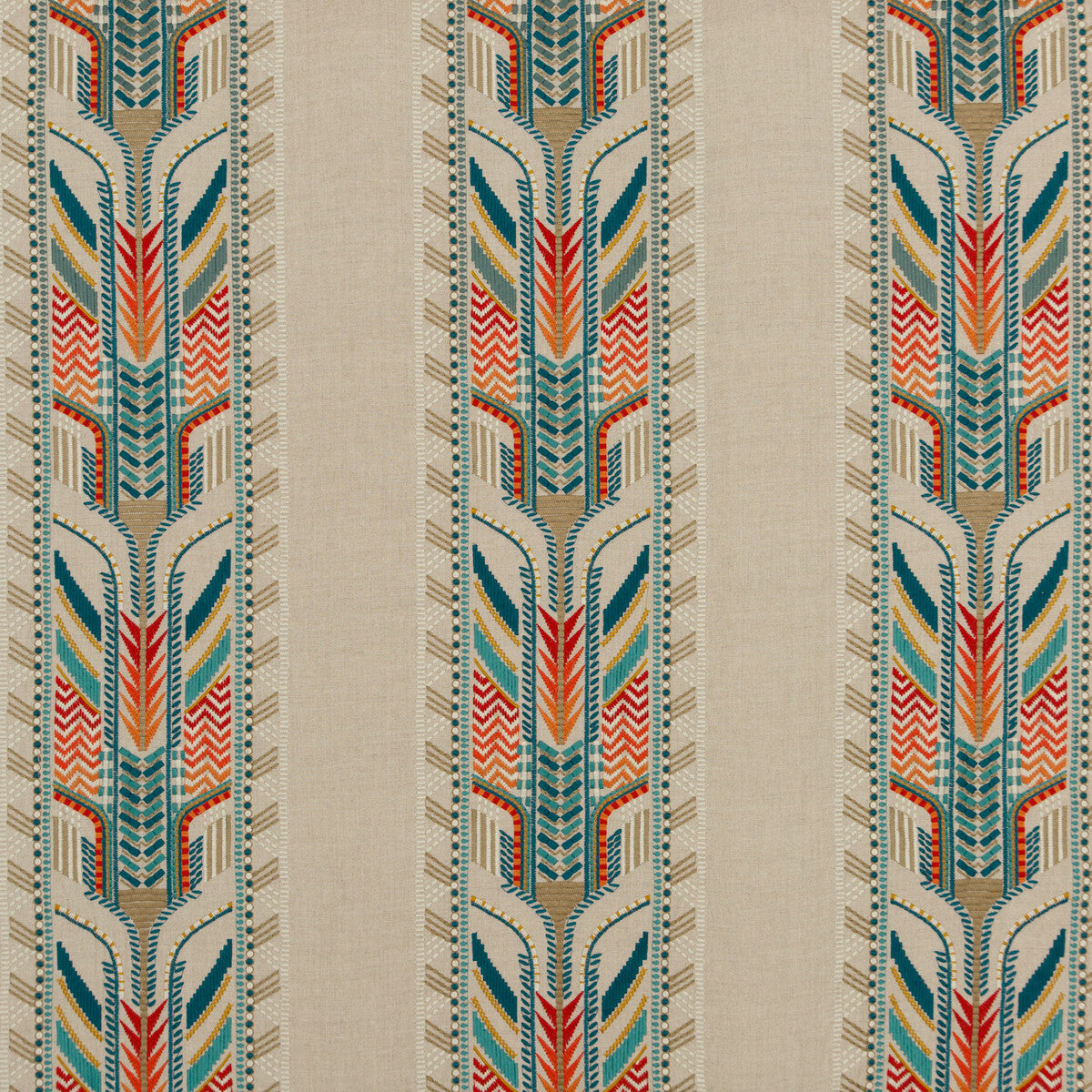 G P & J BAKER BF10720.1.0 TREBIZOND TEAL Fabric - Eade's Wallpaper