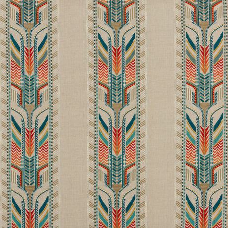 G P & J BAKER BF10720.1.0 TREBIZOND TEAL Fabric - Eade's Wallpaper