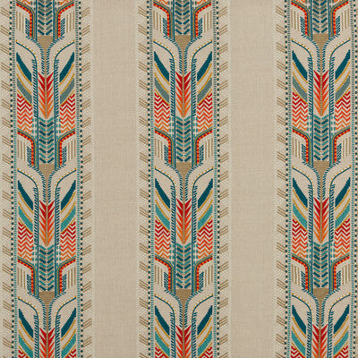 G P & J BAKER BF10720.1.0 TREBIZOND TEAL Fabric - Eade's Wallpaper