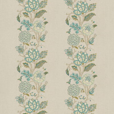 G P & J BAKER BF10732.1.0 BERENIKE PEACOCK Fabric - Eade's Wallpaper