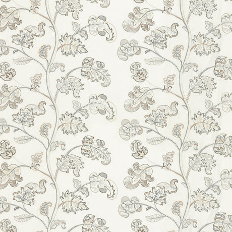 G P & J BAKER BF10769.1.0 ALDERWOOD IVORY/STONE Fabric - Eade's Wallpaper