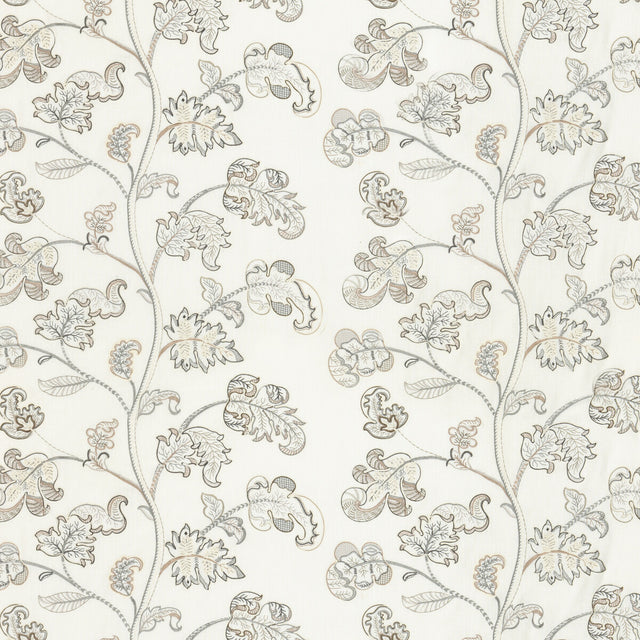 G P & J BAKER BF10769.1.0 ALDERWOOD IVORY/STONE Fabric - Eade's Wallpaper