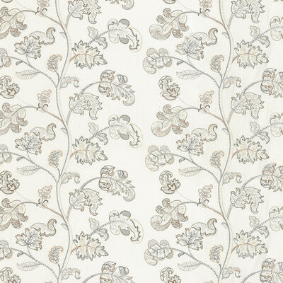 G P & J BAKER BF10769.1.0 ALDERWOOD IVORY/STONE Fabric - Eade's Wallpaper