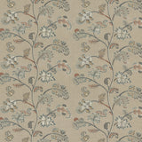 G P & J BAKER BF10769.2.0 ALDERWOOD TEAL Fabric - Eade's Wallpaper