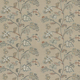 G P & J BAKER BF10769.2.0 ALDERWOOD TEAL Fabric - Eade's Wallpaper