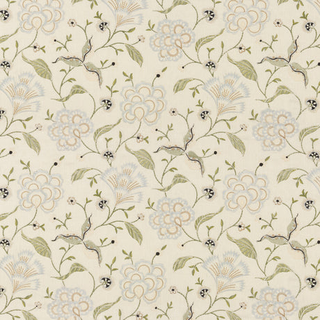 G P & J BAKER BF10798.1.0 LAMORNA EMBROIDERY LINEN Fabric - Eade's Wallpaper