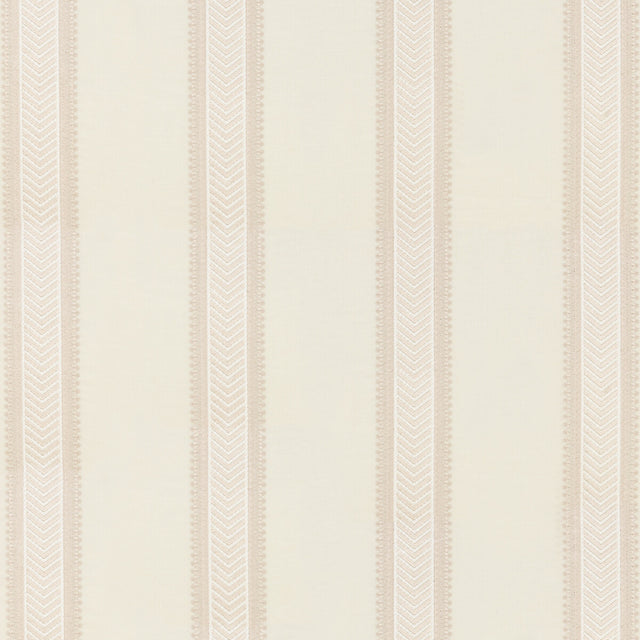 G P & J BAKER BF10799.1.0 KERRIS STRIPE IVORY/STONE Fabric - Eade's Wallpaper