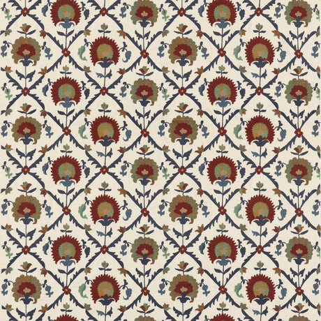 G P & J BAKER BF10905.1.0 WINCHELSEA RED/ BLUE Fabric - Eade's Wallpaper