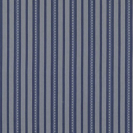 G P & J BAKER BF10911.1.0 KILIM STRIPE BLUE Fabric - Eade's Wallpaper