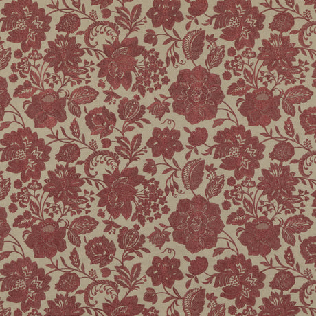 G P & J BAKER BF10918.2.0 BERWICK RED Fabric - Eade's Wallpaper