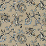 G P & J BAKER BF10924.1.0 BURFORD EMBROIDERY BLUE Fabric - Eade's Wallpaper