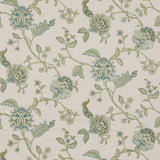 G P & J BAKER BF10937.2.0 SUDBURY TEAL Fabric - Eade's Wallpaper