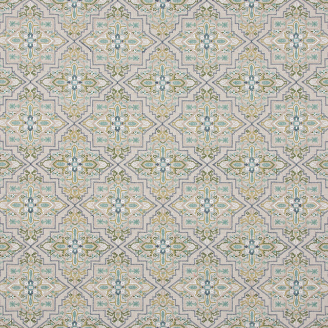 G P & J BAKER BF10940.1.0 BENAKI AQUA Fabric - Eade's Wallpaper