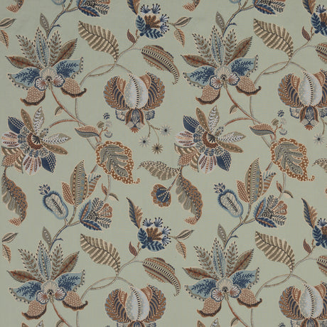 G P & J BAKER BF10941.1.0 DURBAR AQUA Fabric - Eade's Wallpaper