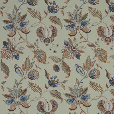 G P & J BAKER BF10941.1.0 DURBAR AQUA Fabric - Eade's Wallpaper