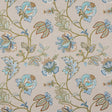G P & J BAKER BF10942.2.0 AGRA TEAL Fabric - Eade's Wallpaper