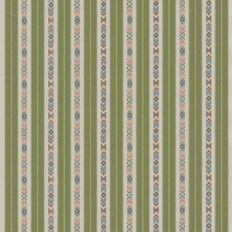 G P & J BAKER BF10943.2.0 ASHLAR STRIPE EMERALD Fabric - Eade's Wallpaper