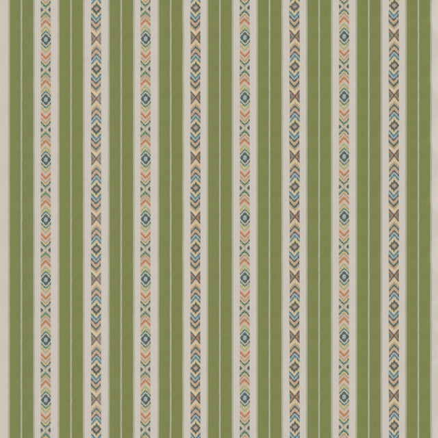 G P & J BAKER BF10943.2.0 ASHLAR STRIPE EMERALD Fabric - Eade's Wallpaper