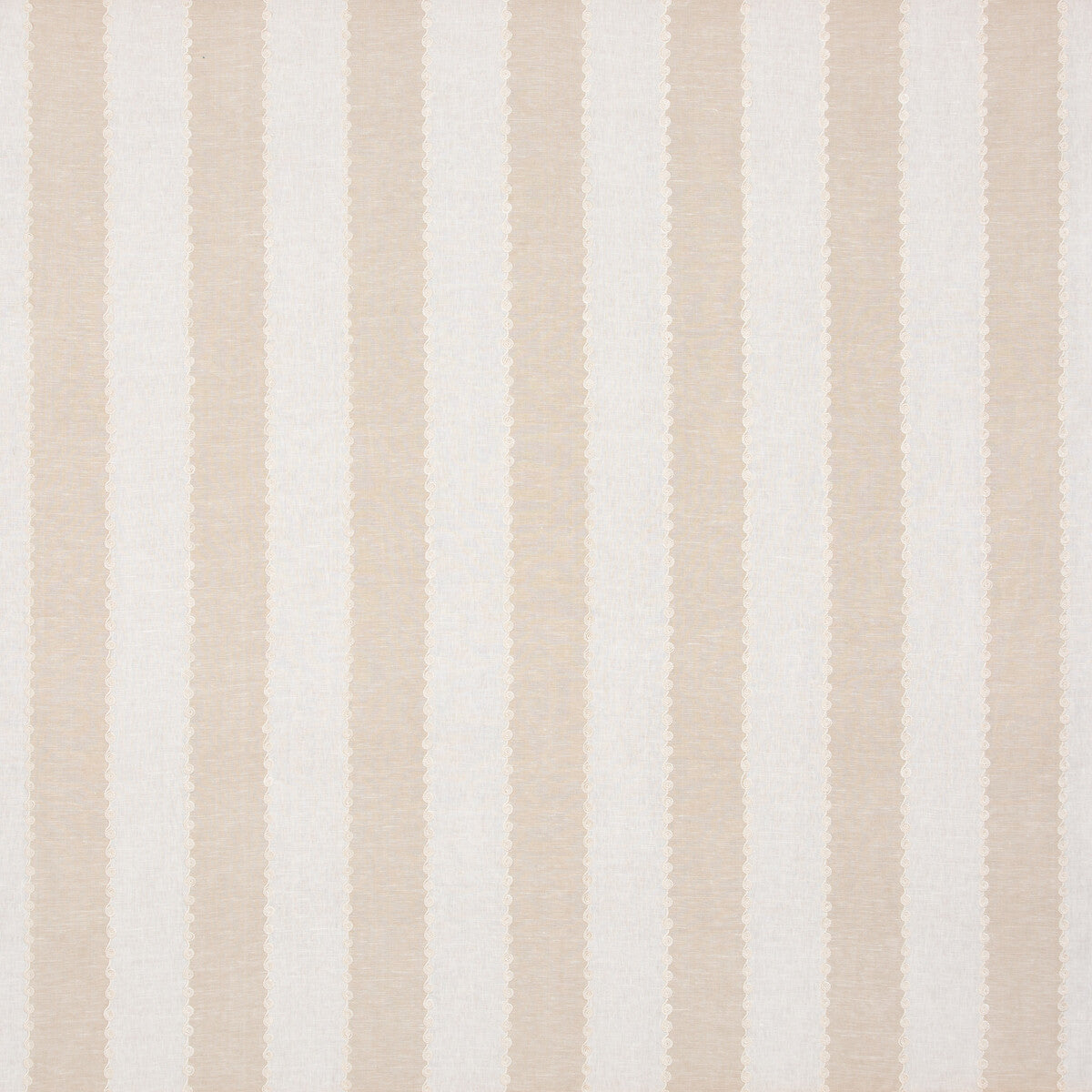 G P & J BAKER BF10944.225.0 ASHMORE STRIPE PARCHMENT Fabric - Eade's Wallpaper