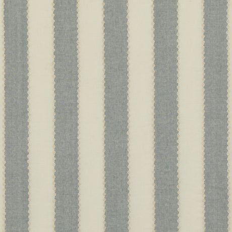 G P & J BAKER BF10944.660.0 ASHMORE STRIPE BLUE Fabric - Eade's Wallpaper