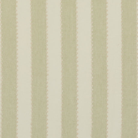 G P & J BAKER BF10944.735.0 ASHMORE STRIPE GREEN Fabric - Eade's Wallpaper