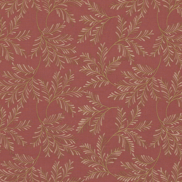 G P & J BAKER BF10945.450.0 CHELSEA FERN RED Fabric - Eade's Wallpaper