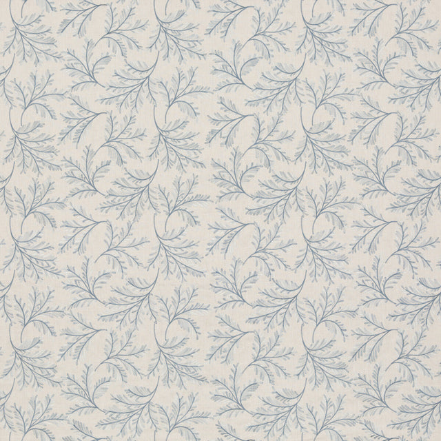G P & J BAKER BF10945.660.0 CHELSEA FERN BLUE Fabric - Eade's Wallpaper