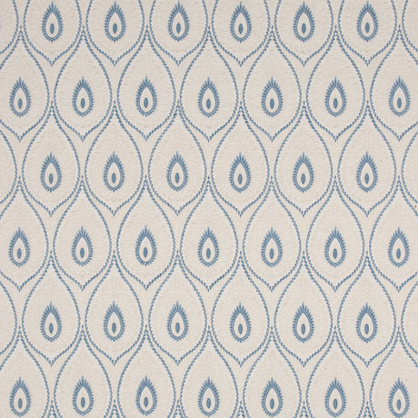 G P & J BAKER BF10955.1.0 ASHMORE BLUE Fabric - Eade's Wallpaper