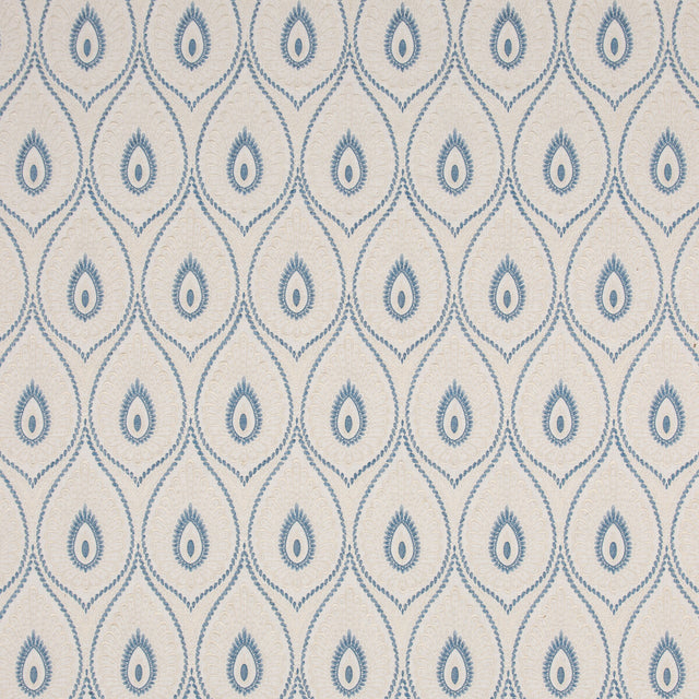 G P & J BAKER BF10955.1.0 ASHMORE BLUE Fabric - Eade's Wallpaper