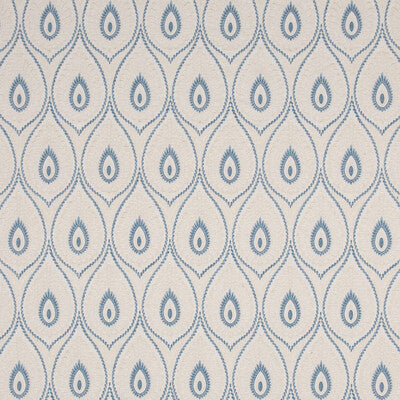 G P & J BAKER BF10955.1.0 ASHMORE BLUE Fabric - Eade's Wallpaper