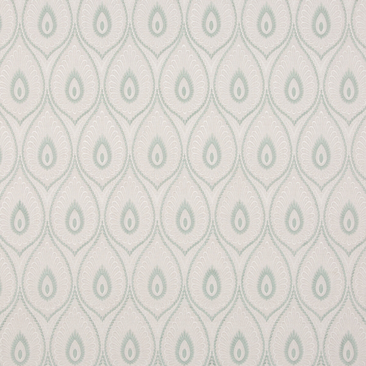 G P & J BAKER BF10955.4.0 ASHMORE AQUA Fabric - Eade's Wallpaper