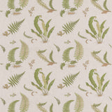 G P & J BAKER BF10991.3.0 FERNS EMBROIDERY GREEN/NATURAL Fabric - Eade's Wallpaper