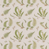 G P & J BAKER BF10991.3.0 FERNS EMBROIDERY GREEN/NATURAL Fabric - Eade's Wallpaper