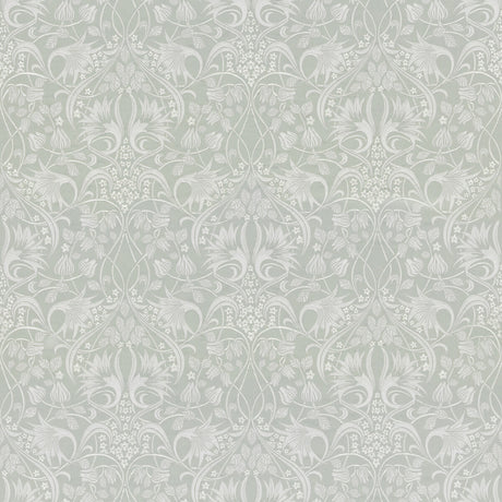 G P & J BAKER BF10996.2.0 FRITILLERIE EMBROIDERY AQUA Fabric - Eade's Wallpaper