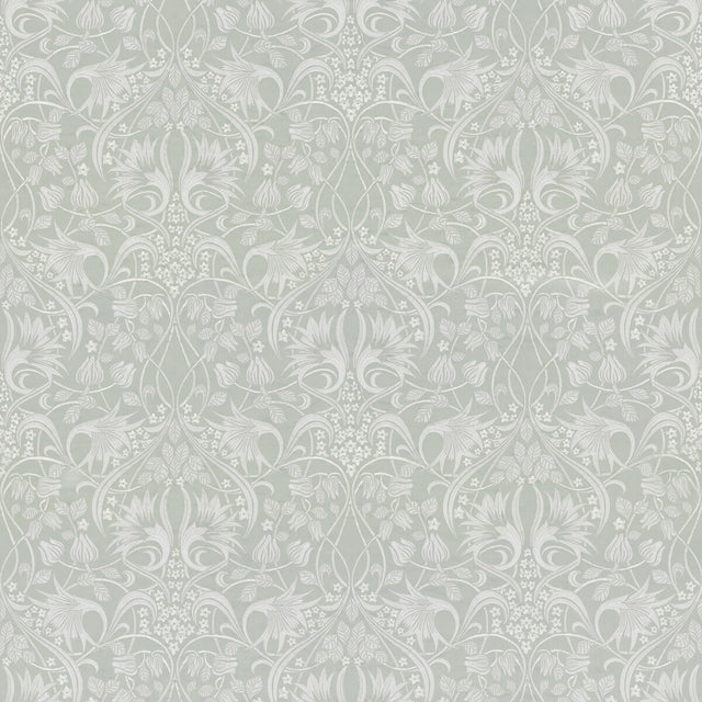 G P & J BAKER BF10996.2.0 FRITILLERIE EMBROIDERY AQUA Fabric - Eade's Wallpaper