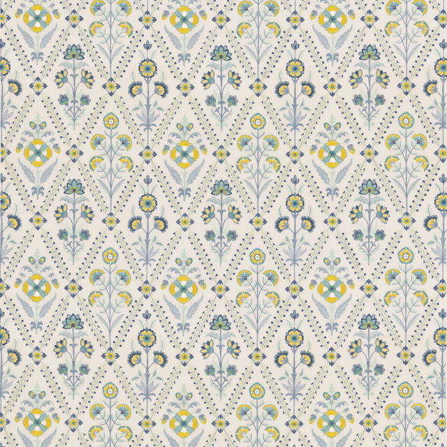 G P & J BAKER BF10998.1.0 PERRYCROFT BLUE Fabric - Eade's Wallpaper